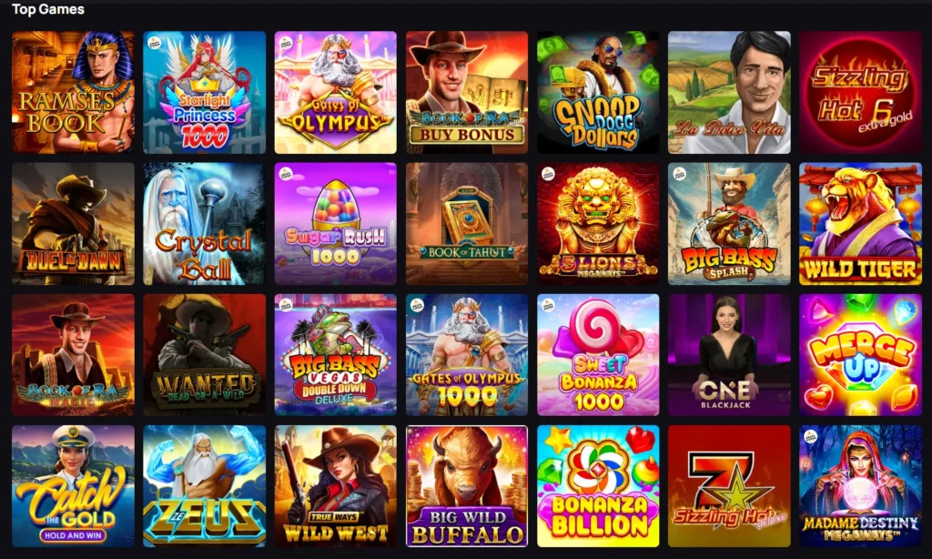 BetandPlay Casino Games Section