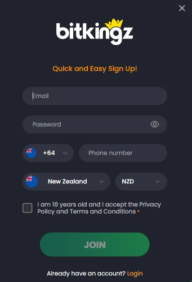 bitkingz casino login