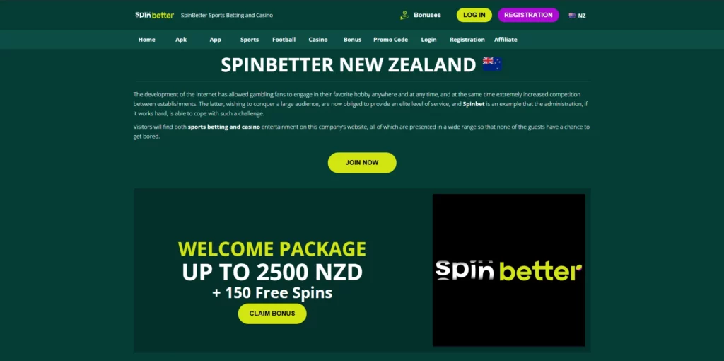 Spinbetter Main Page