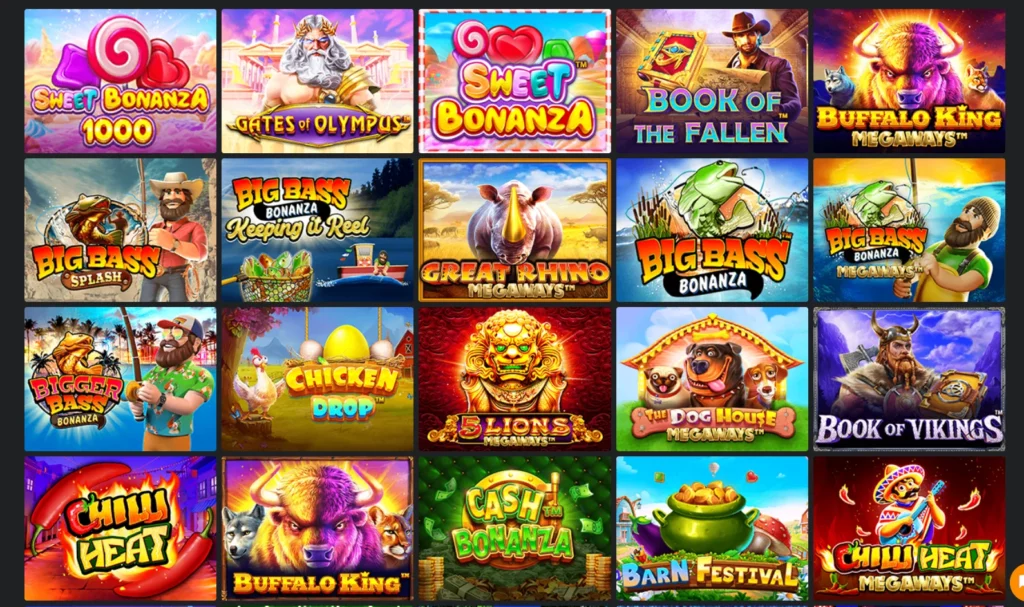 Touch Casino Games Section