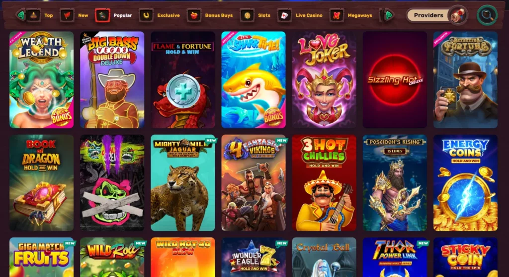 5gringos Casino Games Section