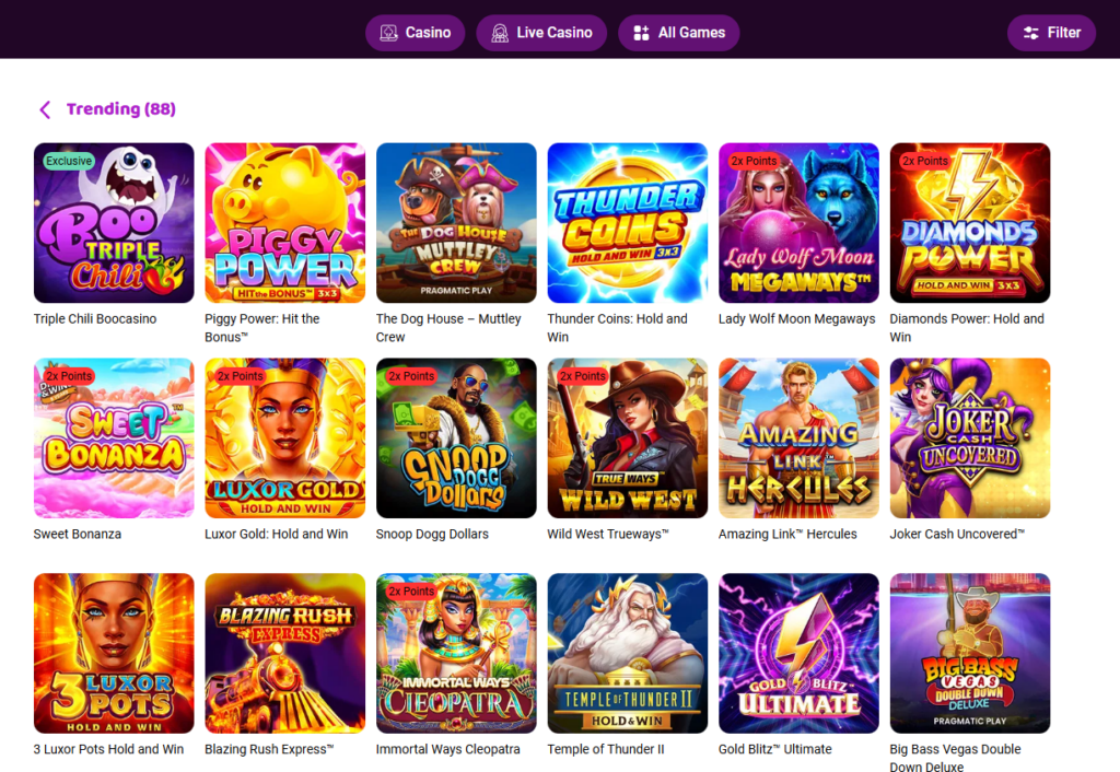 BooCasino Games