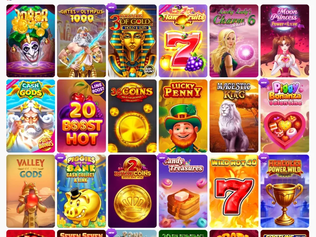 Posido Casino Games Section