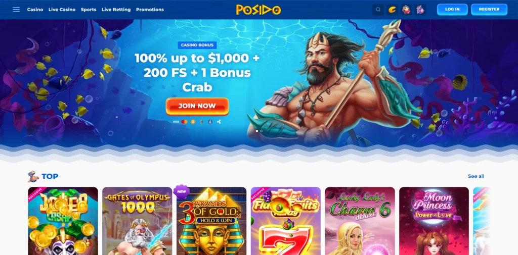 Posido Casino Main Page