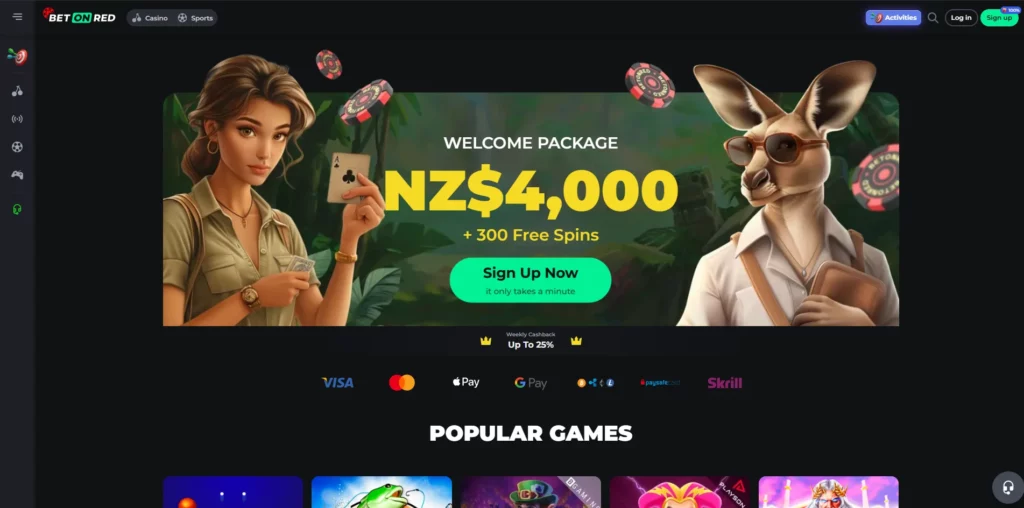 Betonred Casino Main Page