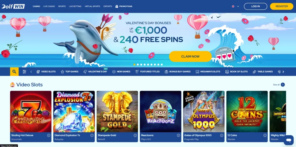 Dolfwin Casino Main Page