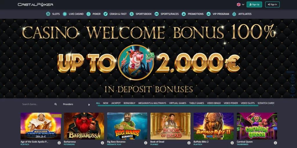 Cristal Poker Main Page