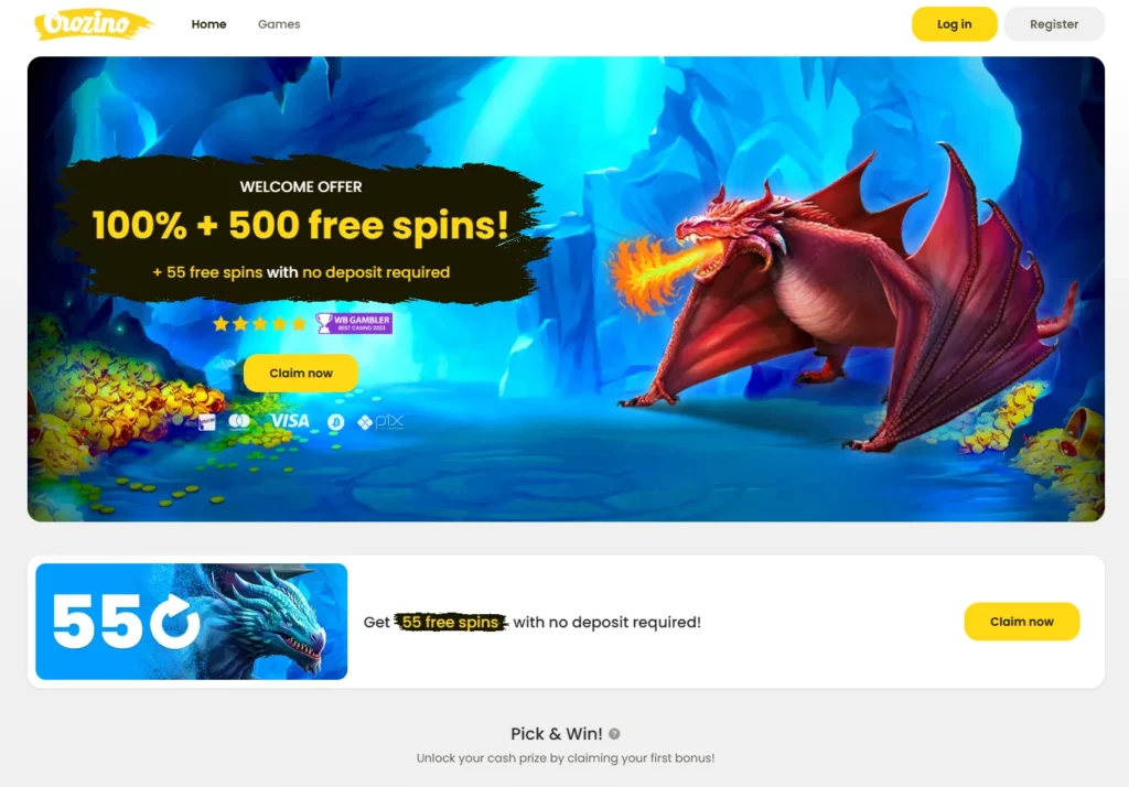 Orozino Casino Main Page