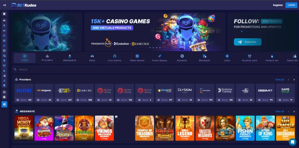 Betkudos Casino Main
