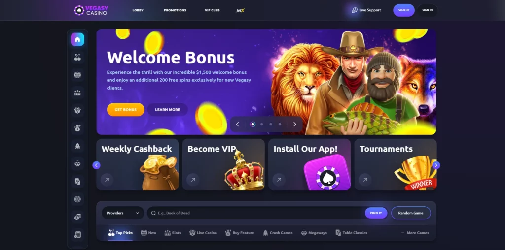Vegasy Casino Main