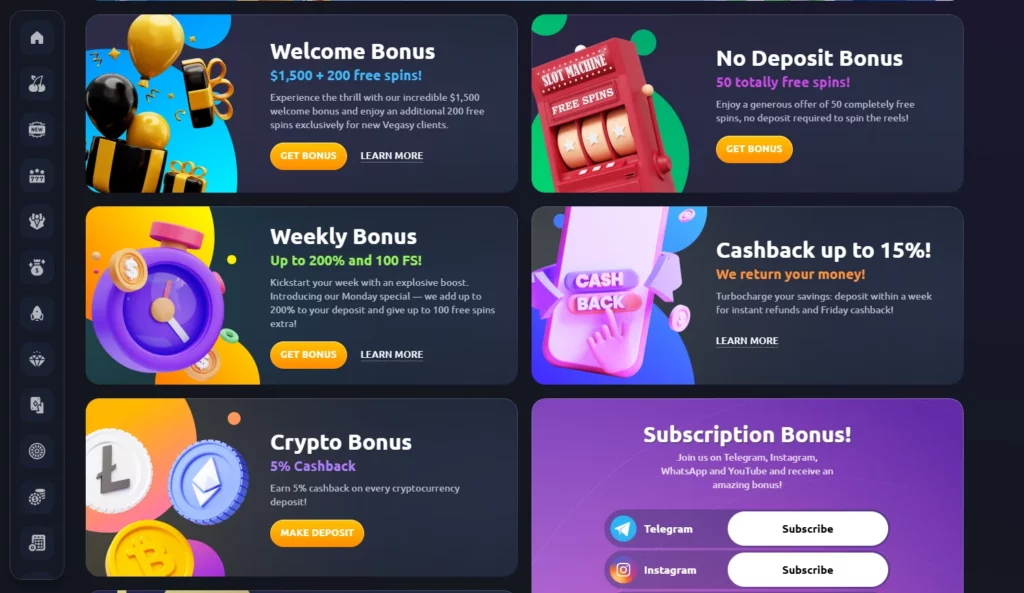 Vegasy Casino Promotions