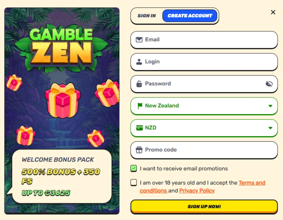 gamblezen casino login