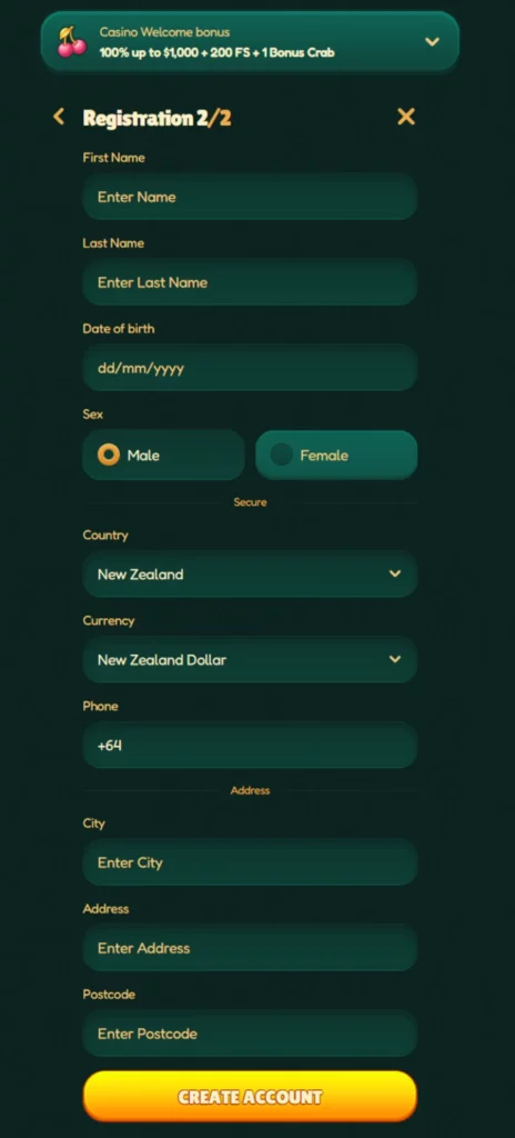gokong casino register