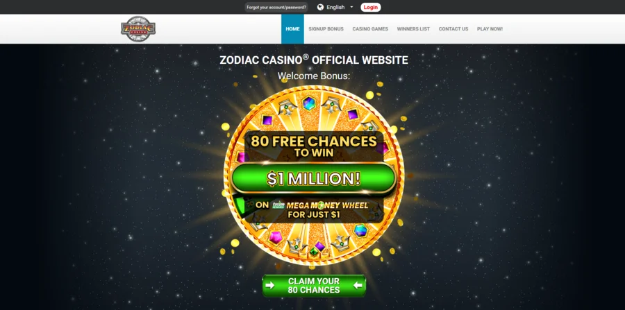 zodiac casino deposit $1 get $20